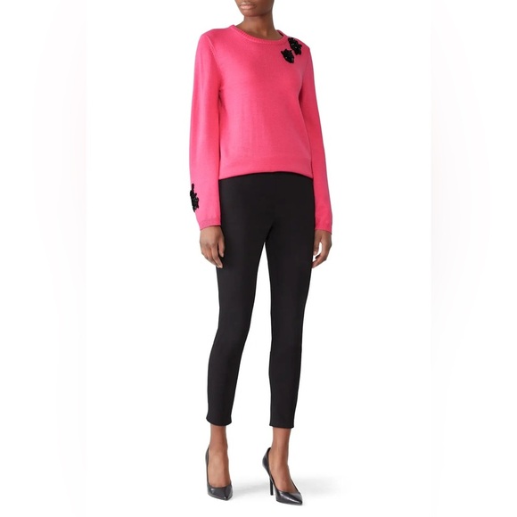 Prabal Gurung Collective Vibrant Pink Knit Sweater Sequin Detailing Size Large L - Picture 6 of 6
